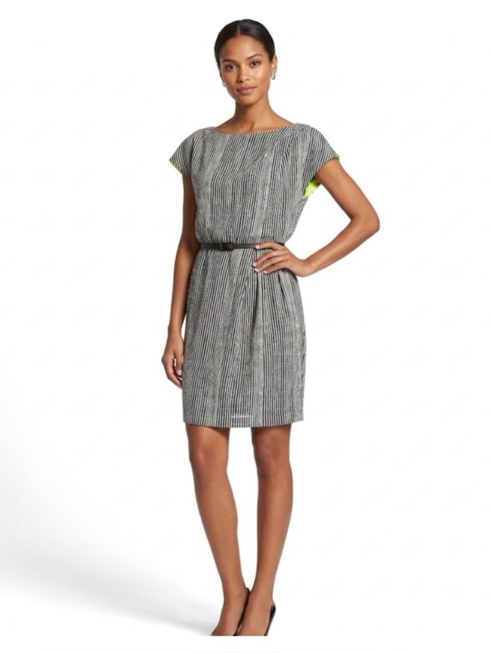 Vince Camuto Black and White Stripe Dress